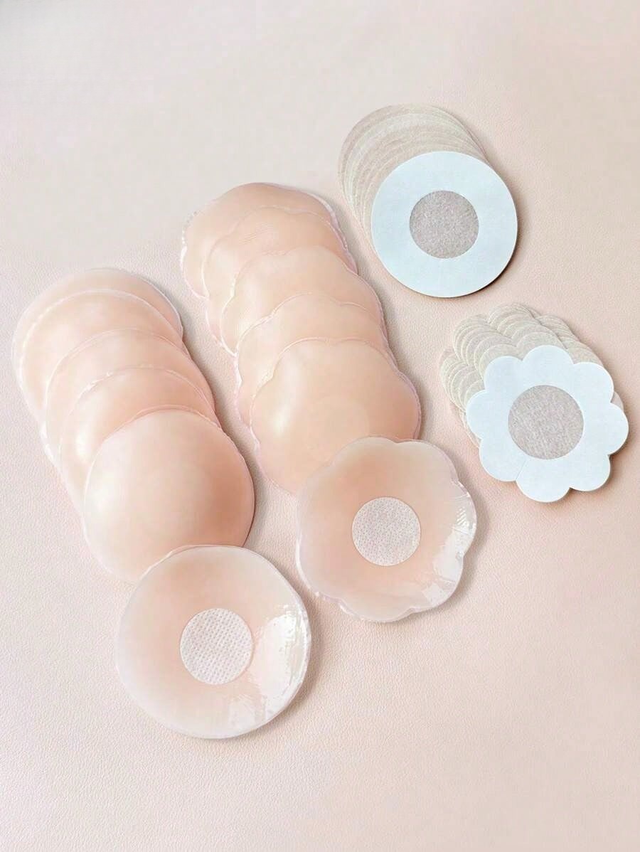 Silicone Bra Adhesive - 2Pcs Of Packaged Breast Stickers, Invisible