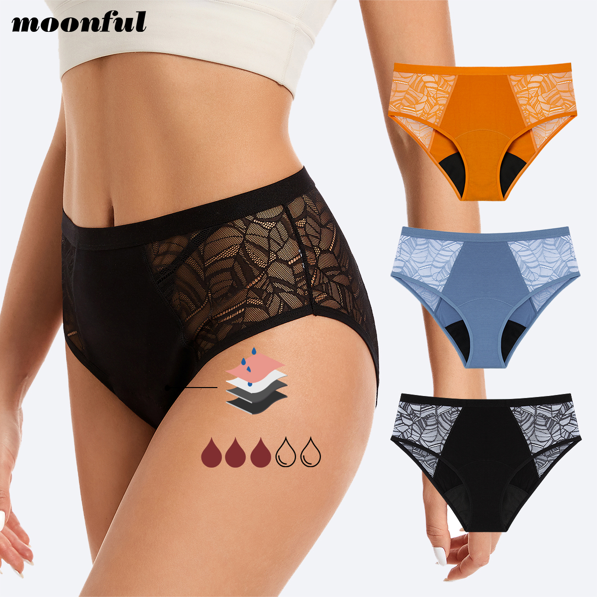 Moonful Women's Menstrual Pant - Period Panty Absorbent avis et prix