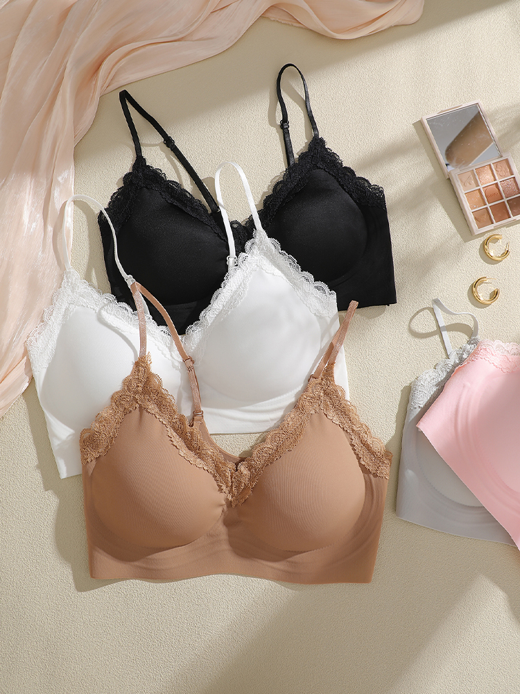 French Style Lace Bralette Fem - Bralette Wireless Soft avis et prix