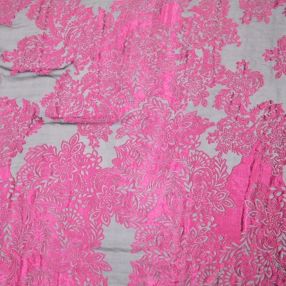 Fashion Large Pink Flower Desi - Robe Silk Women avis et prix