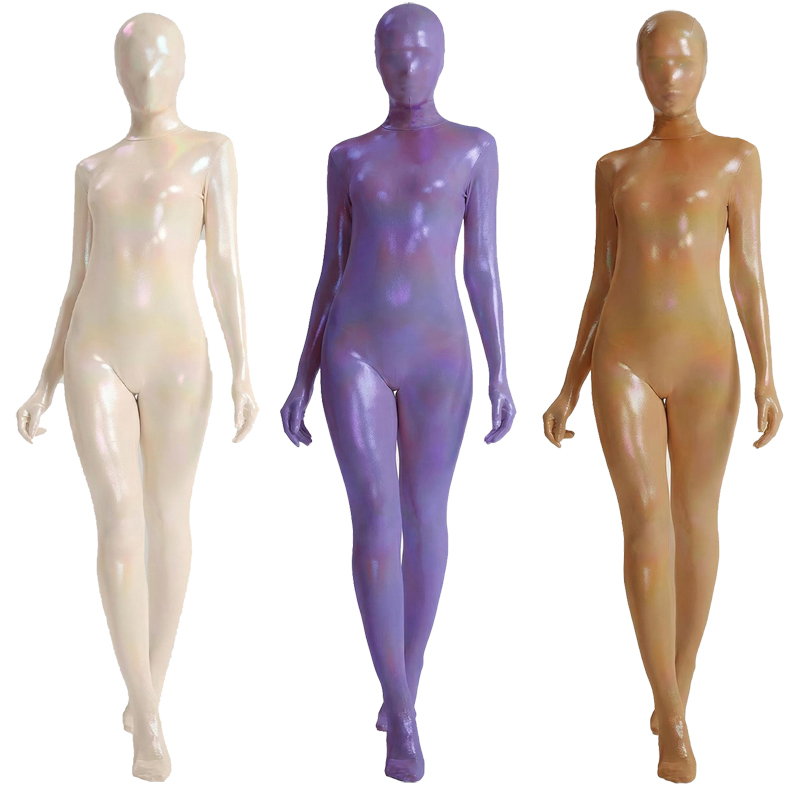 Women Shiny Gradient Zentai Bo - Shapewear Bodysuit Firm avis et prix