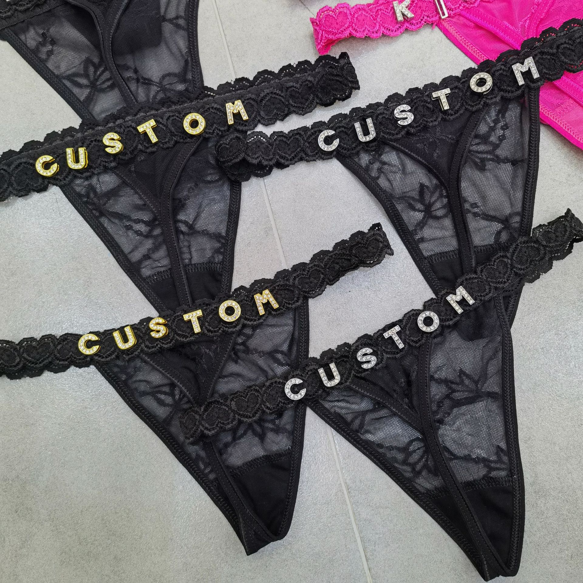 Customize Thongs Crystal Name  - Thong Bikini Women avis et prix