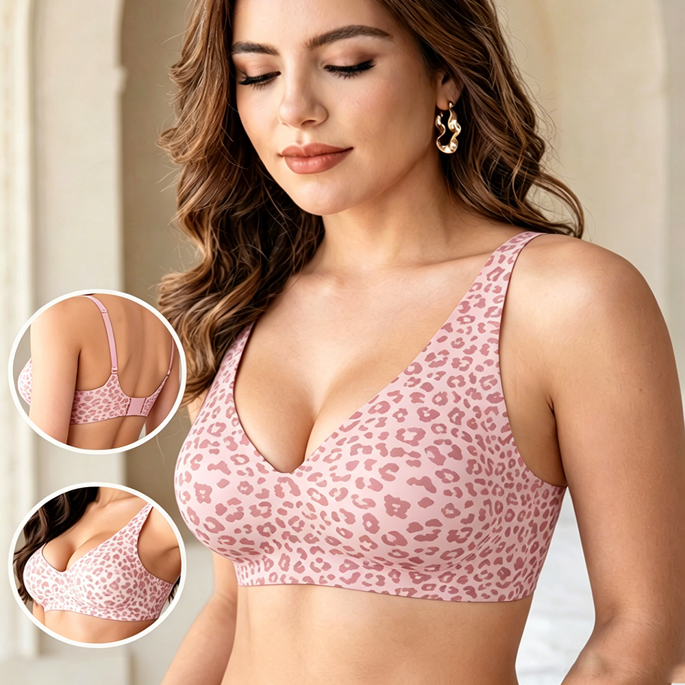 1Pcs Leopard Print Seamless Wi - Bralette Wireless Soft avis et prix