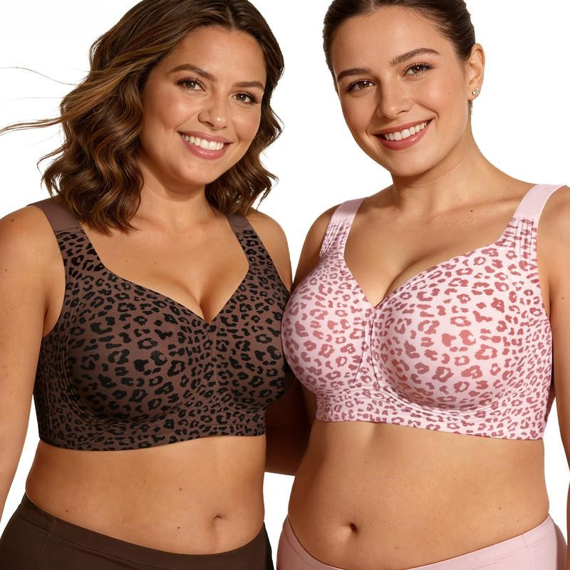 1Pcs Leopard Print Seamless Wi - Bralette Wireless Soft avis et prix
