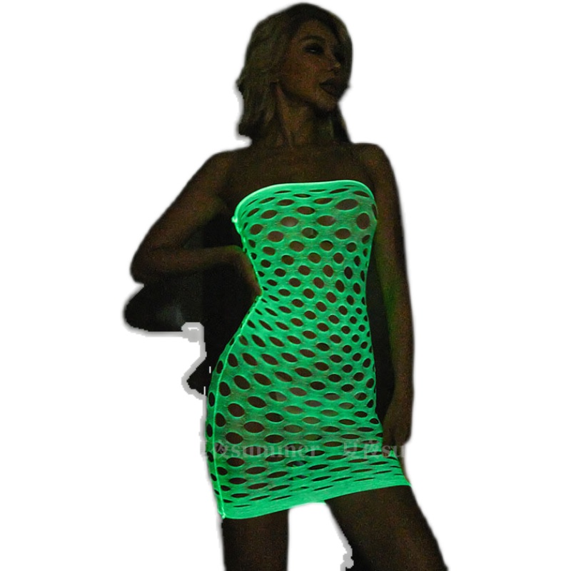 Luminous Glow in The Dark Fish - Bodystocking Fishnet avis et prix