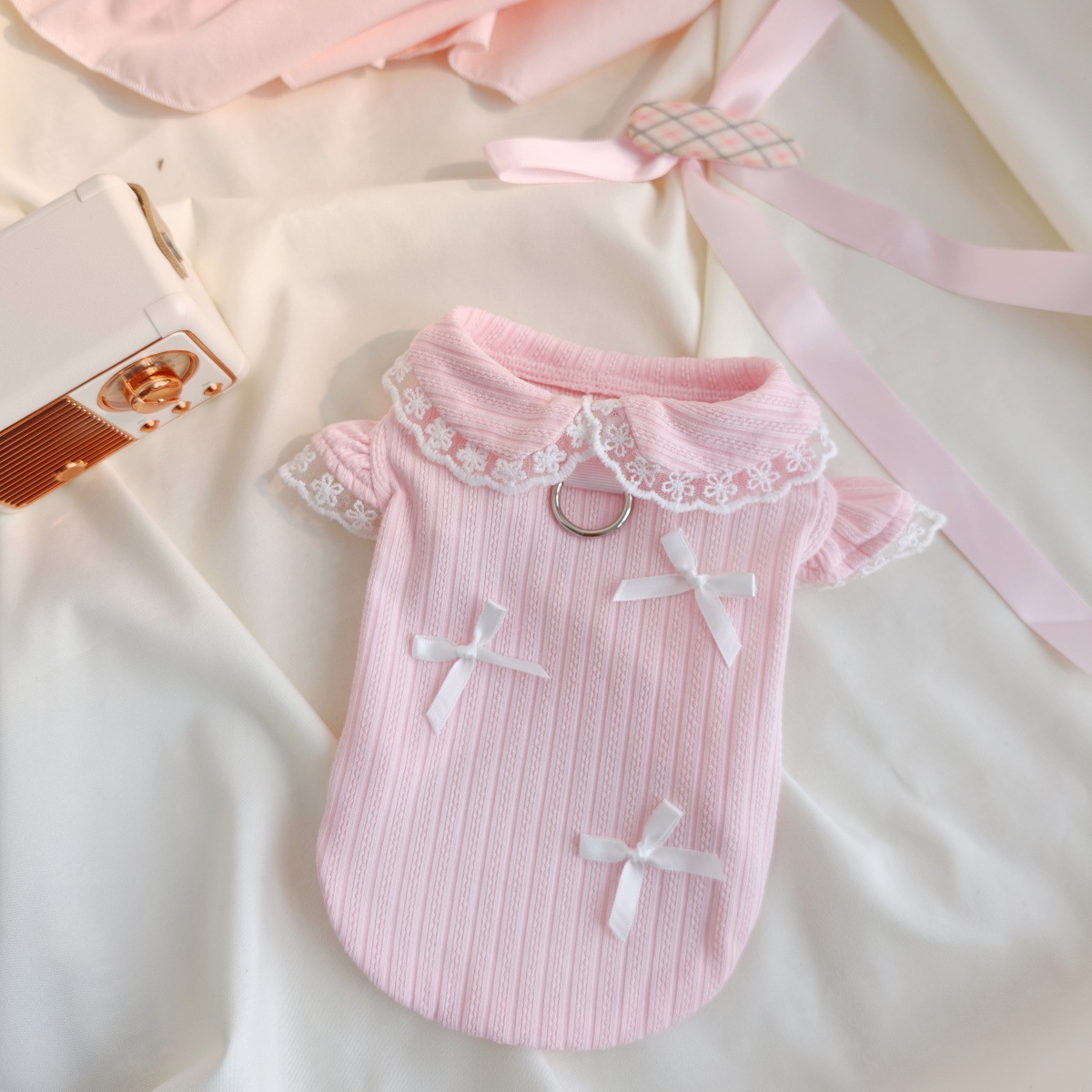 Pet Spring Lace Bow Vest Can P - Lace Teddy Lingerie avis et prix