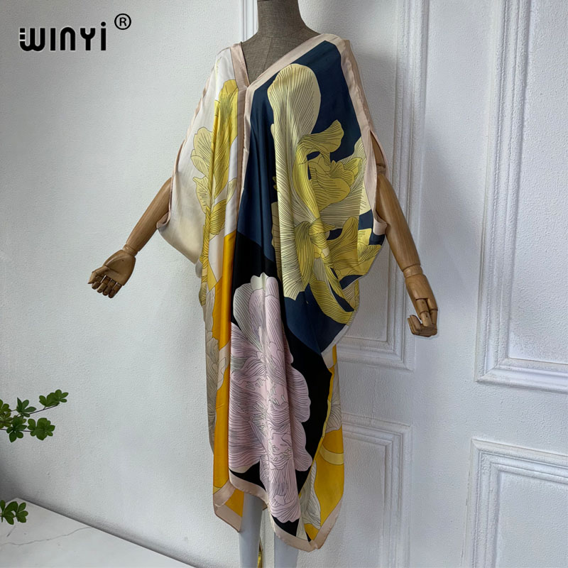 WINYI Summer african V-neck dr - Robe Silk Women avis et prix