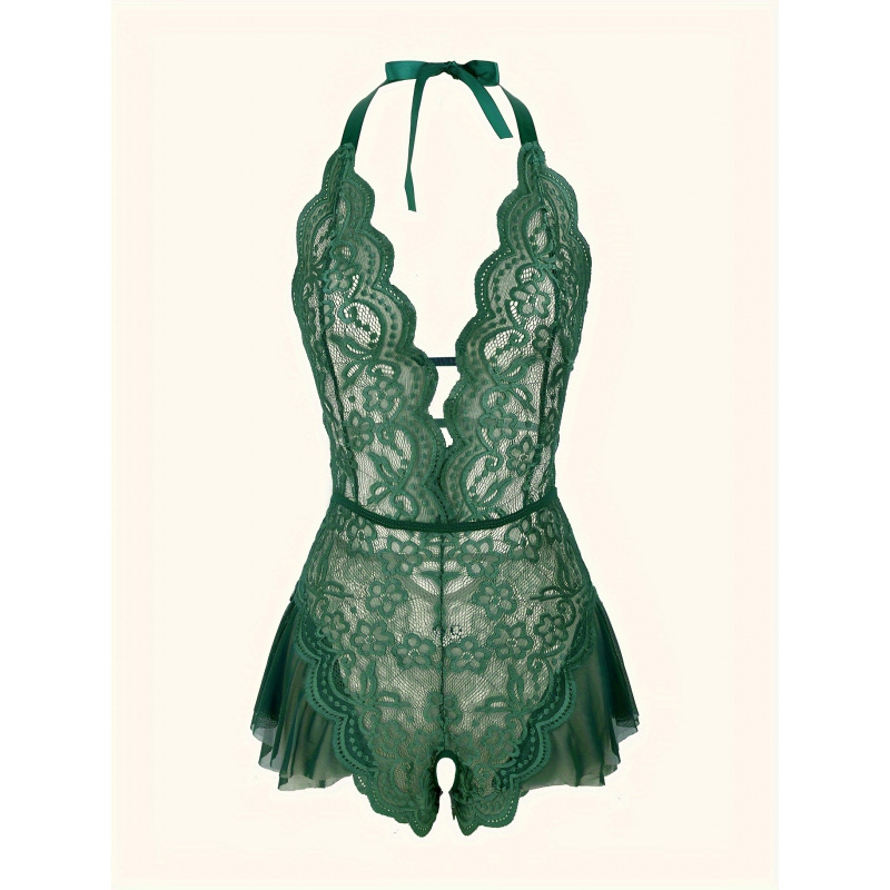 Charming Lace Mesh Teddy, Scal - Lace Teddy Lingerie avis et prix