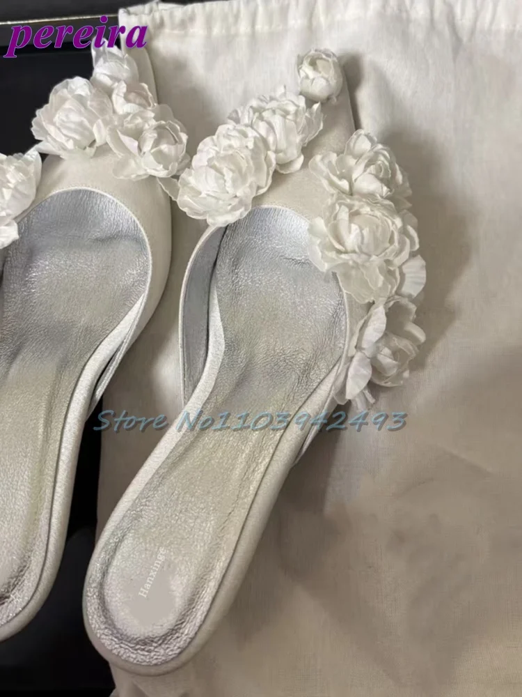 Multi Flower Wedding Sandals S - Slip Dress Satin avis et prix