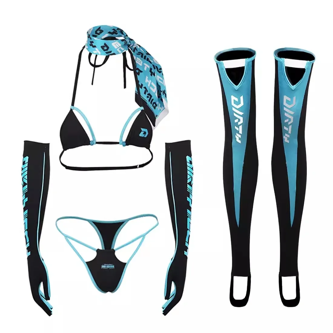 Women Sexy 5 Pieces Bikini Set - Thong Bikini Women avis et prix