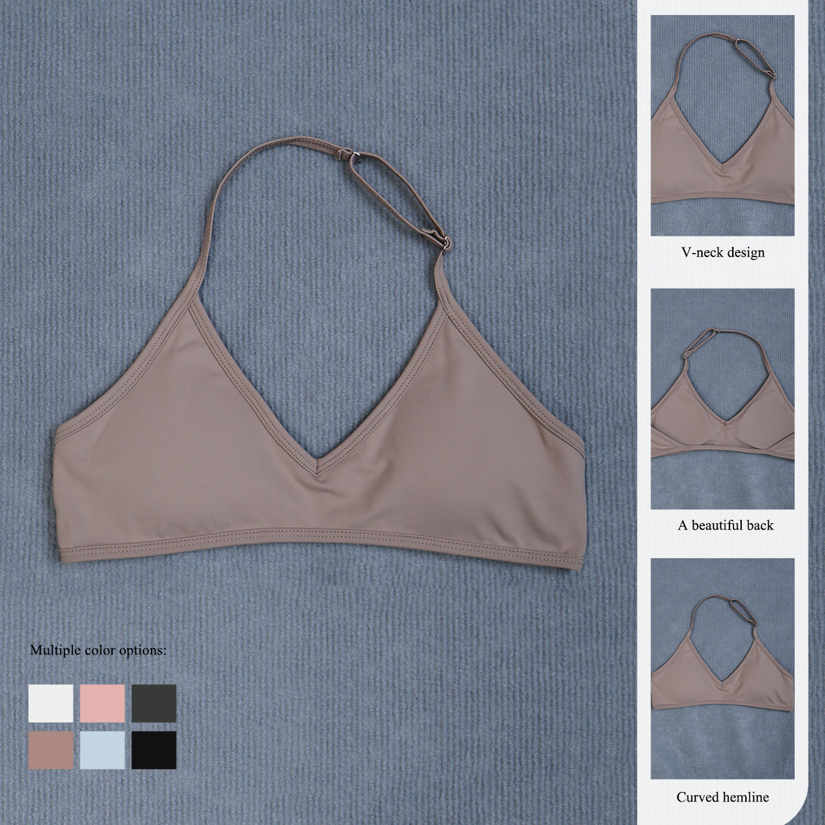 Women's Summer Halter Neck Pad - Sports Bra High Impact avis et prix