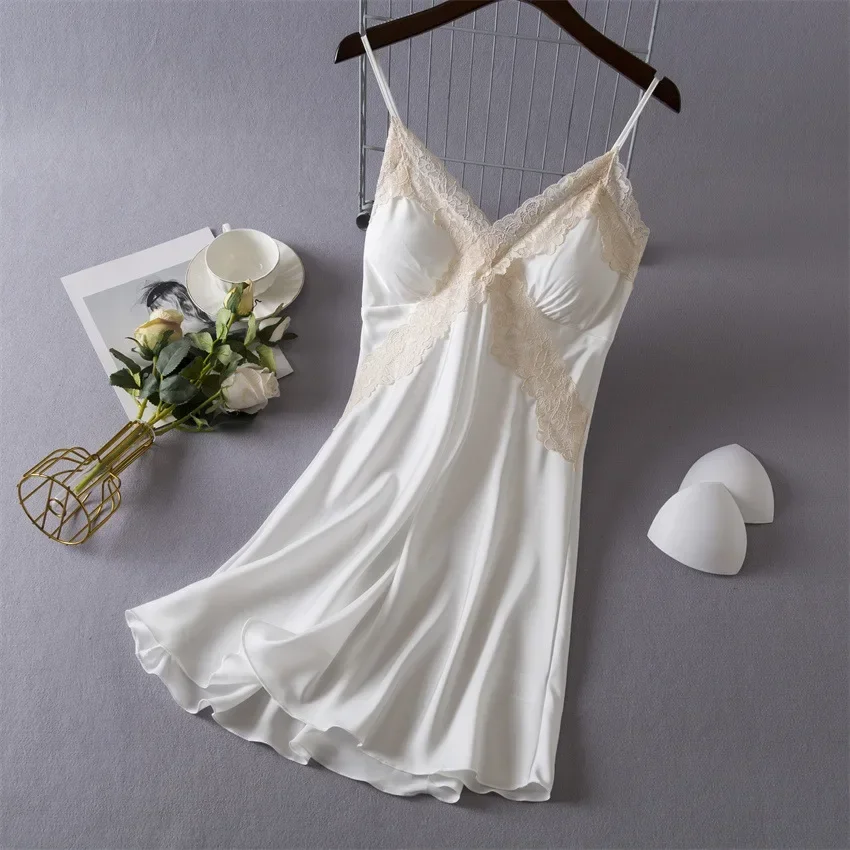 Women's Sexy Lingerie Satin Ni - Babydoll Chemise Night avis et prix
