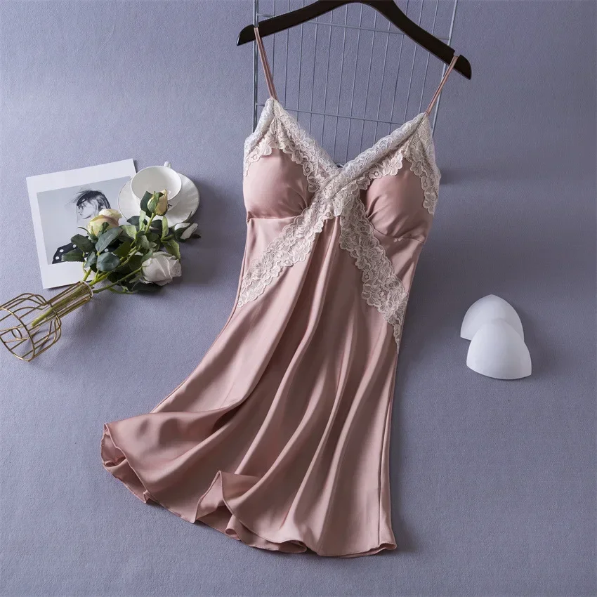 Women's Sexy Lingerie Satin Ni - Babydoll Chemise Night avis et prix