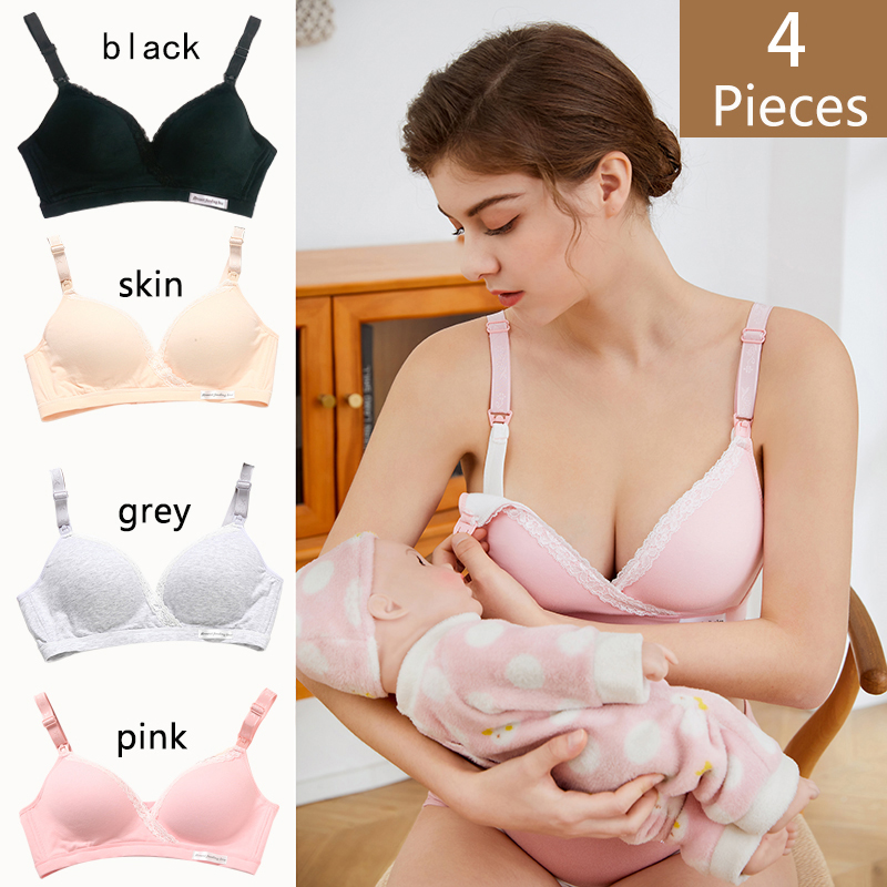 4Pcs New Cotton Wirefree Nursi - Nursing Bra Sleep avis et prix
