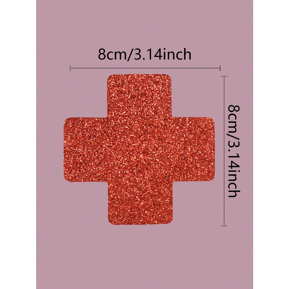 8pcs Glitter Cross Nipple Past - Nipple Cover Pasties avis et prix