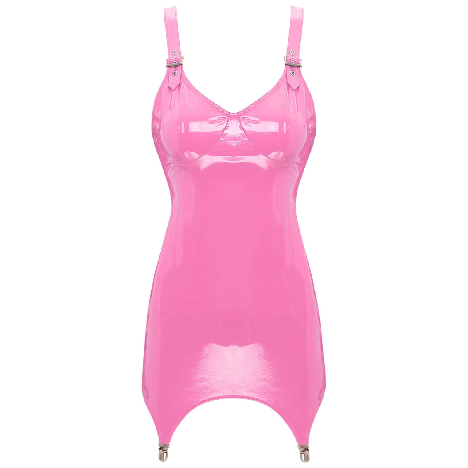 Womens Shiny Metallic PVC Leat - Babydoll Chemise Night avis et prix