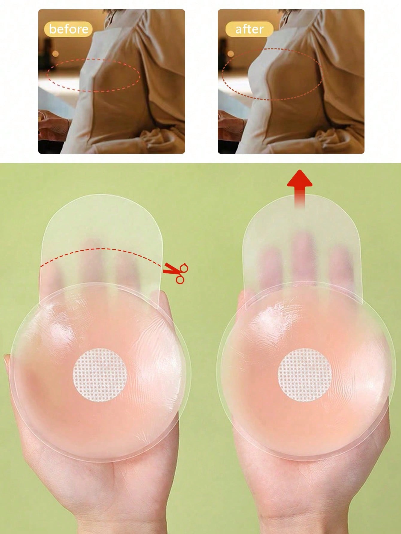 6.5cm Invisible Silicone Breas - Strapless Bra Backless avis et prix