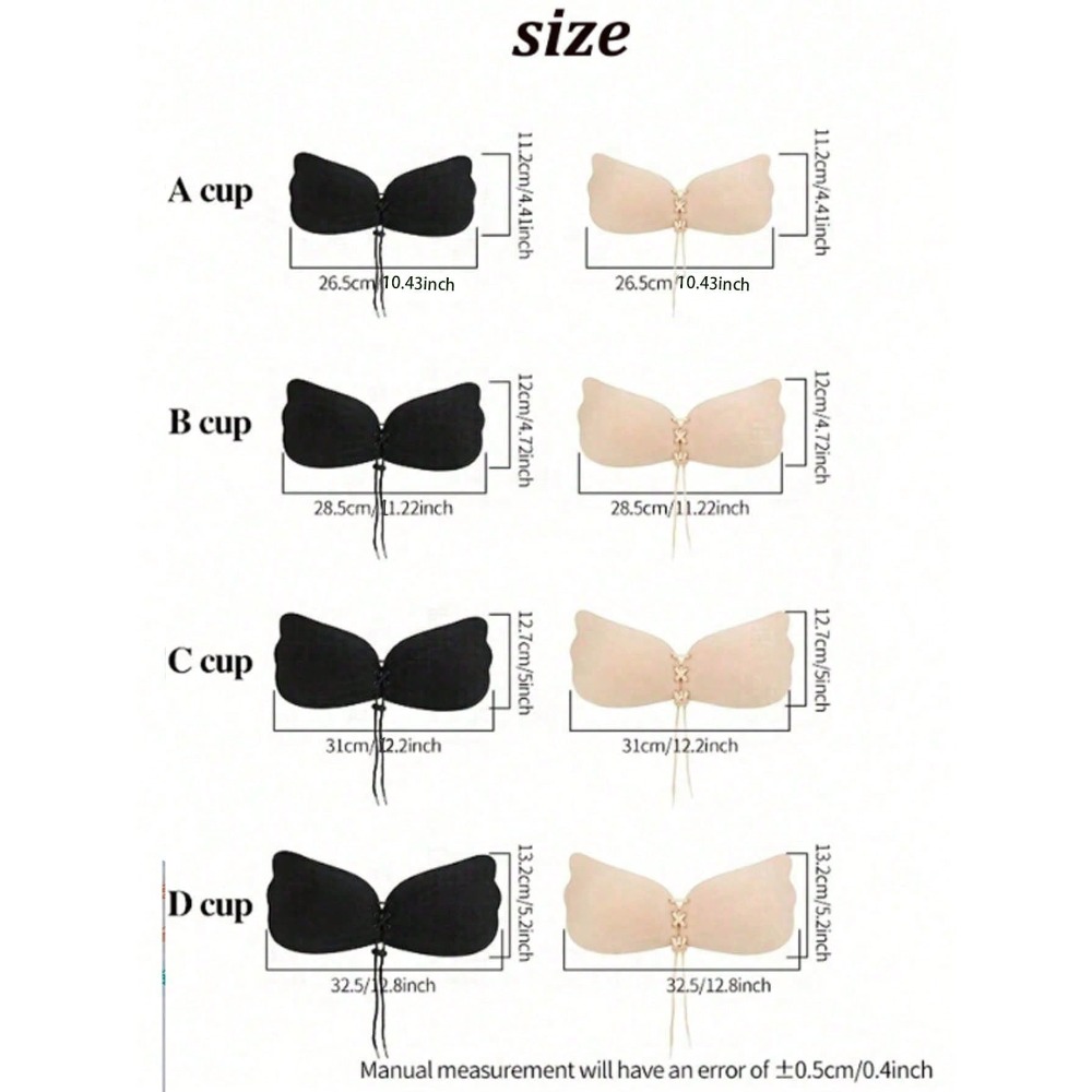 1/2pcs Wing-Shaped Adhesive Br - Strapless Bra Backless avis et prix