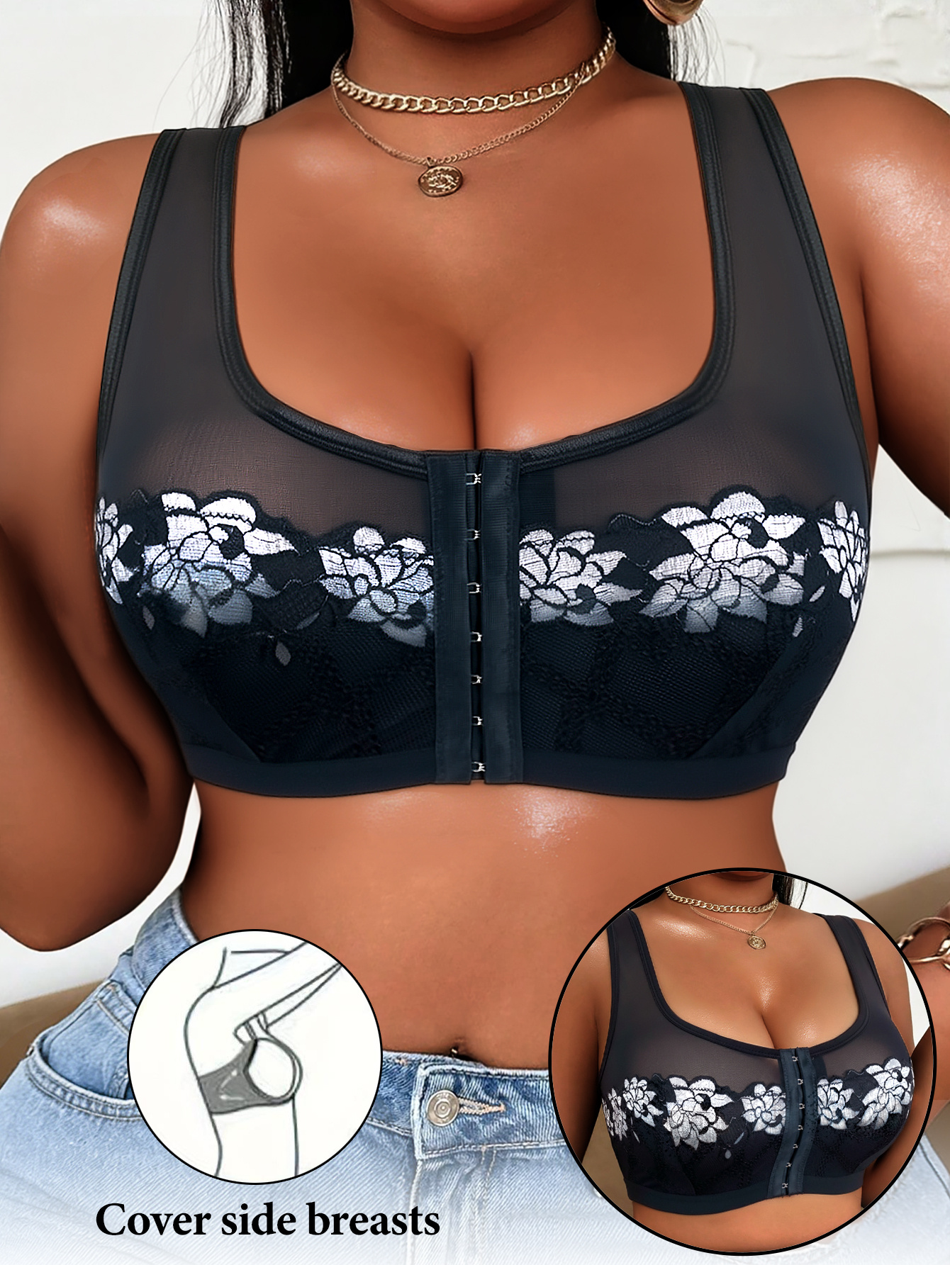 1PC Women's Push-up Bra, Wide  - Push Up Bra Padded avis et prix