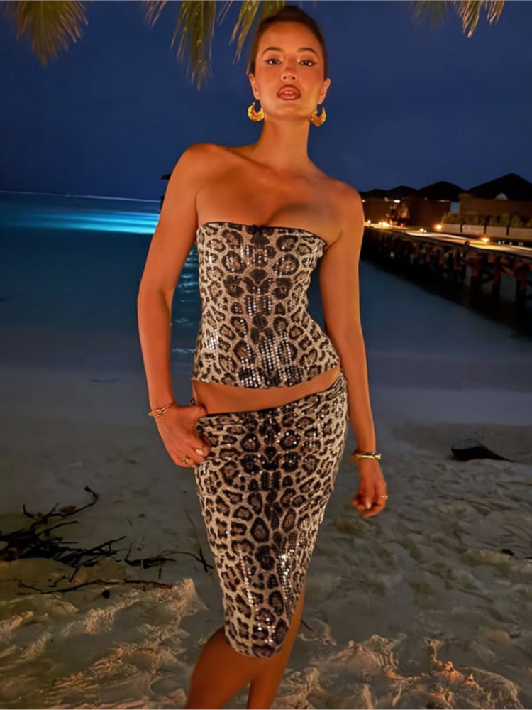 Woman 2 Piece Set Outfit Sexy  - Strapless Bra Backless avis et prix