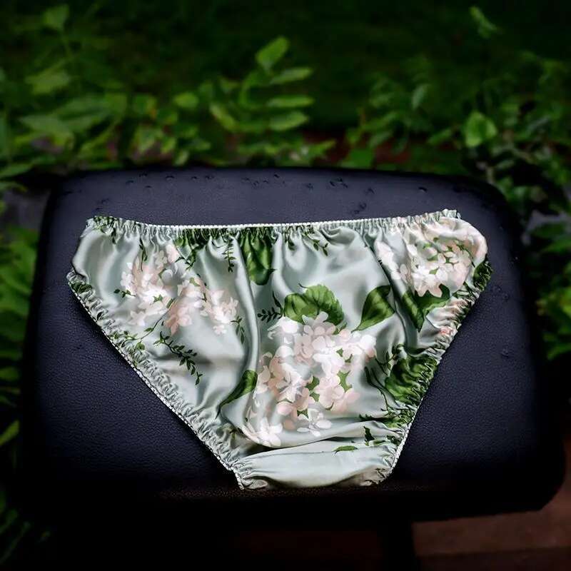 Summer Floral Print Ice Silk M - Boyshort Underwear avis et prix