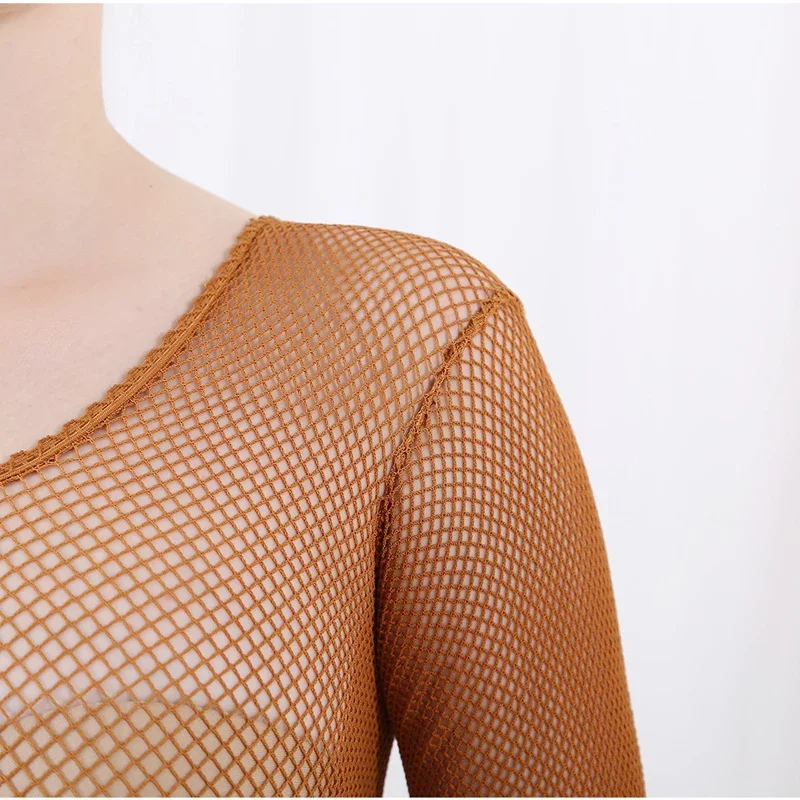 Latin Dance Full Body Jumpsuit - Bodystocking Fishnet avis et prix