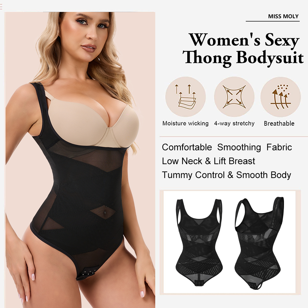 Mesh Thongs Bodysuit Shapewear - Shapewear Bodysuit Firm avis et prix